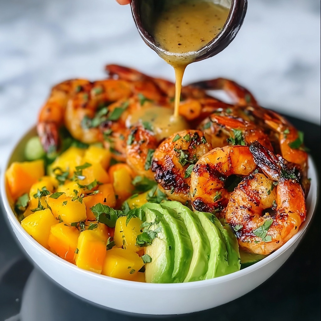 Shrimp and Avocado Bowls with Mango Salsa & Lime-Chili Sauce Recipe - Recipe Image