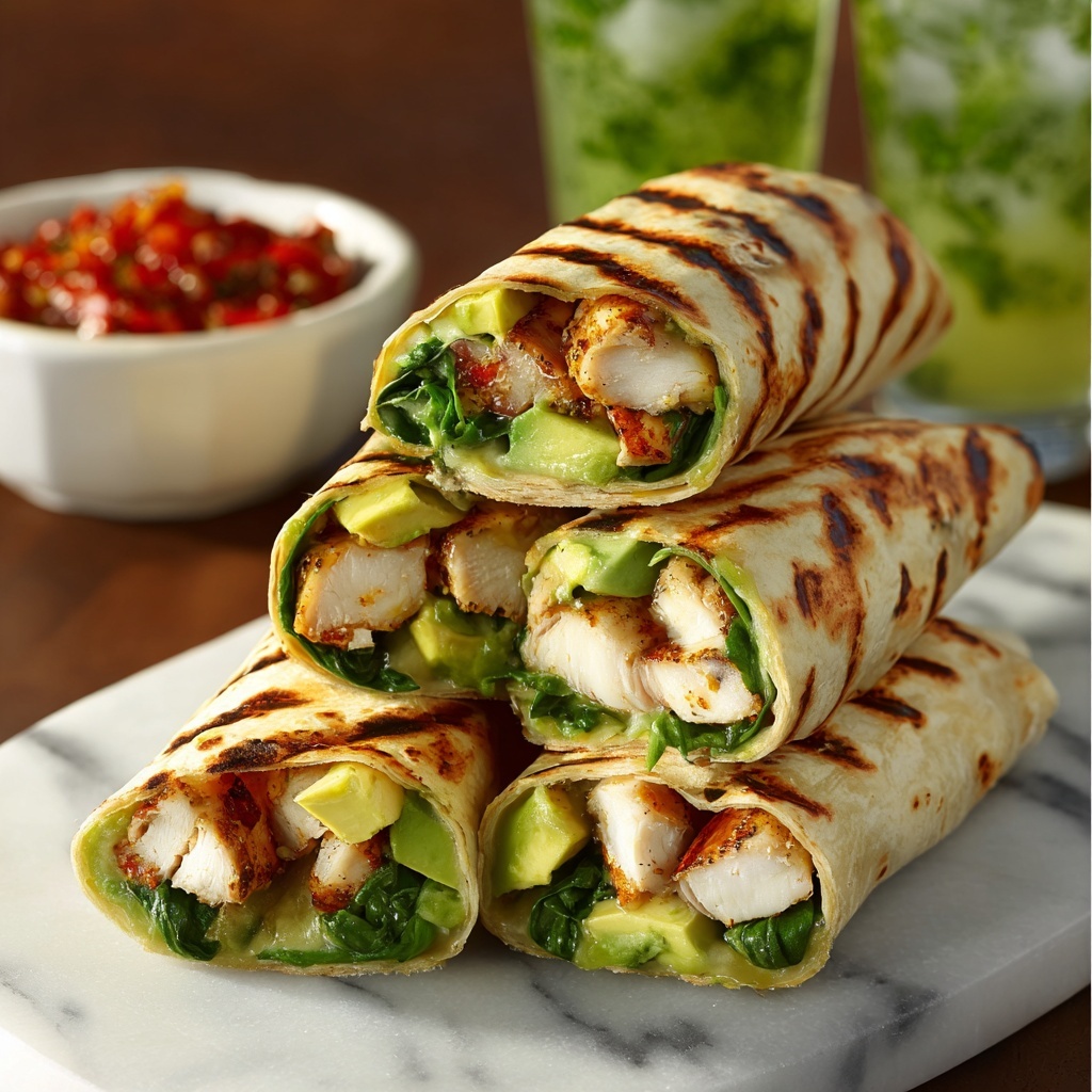 Avocado Chicken Wraps Recipe - Recipe Image