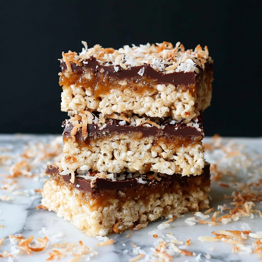Samoa Rice Krispie Treats Recipe - Recipe Image