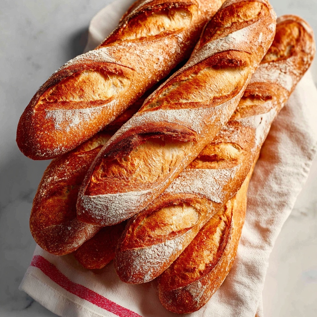 Classic Crusty French Baguettes Recipe - Recipe Image