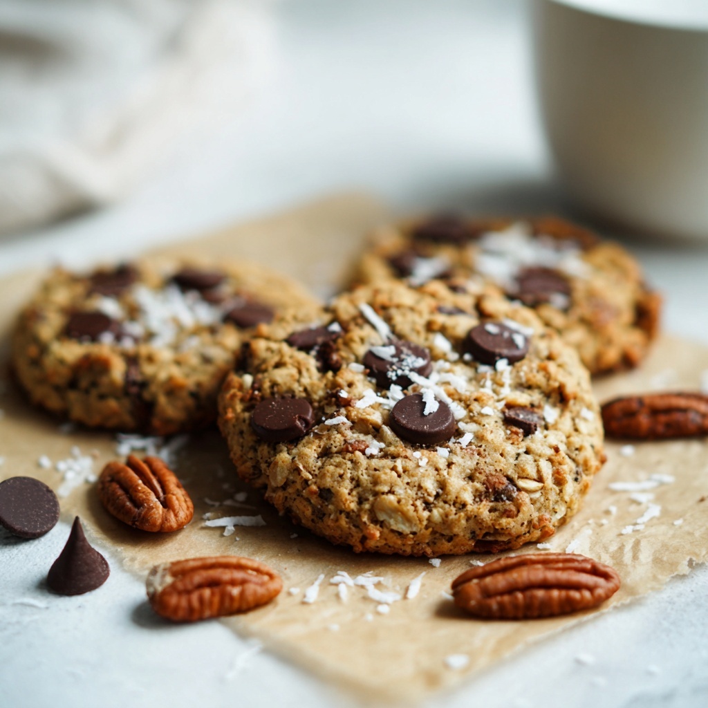 Chocolate Pecan Coconut Cookies Recipe - Recipe Image