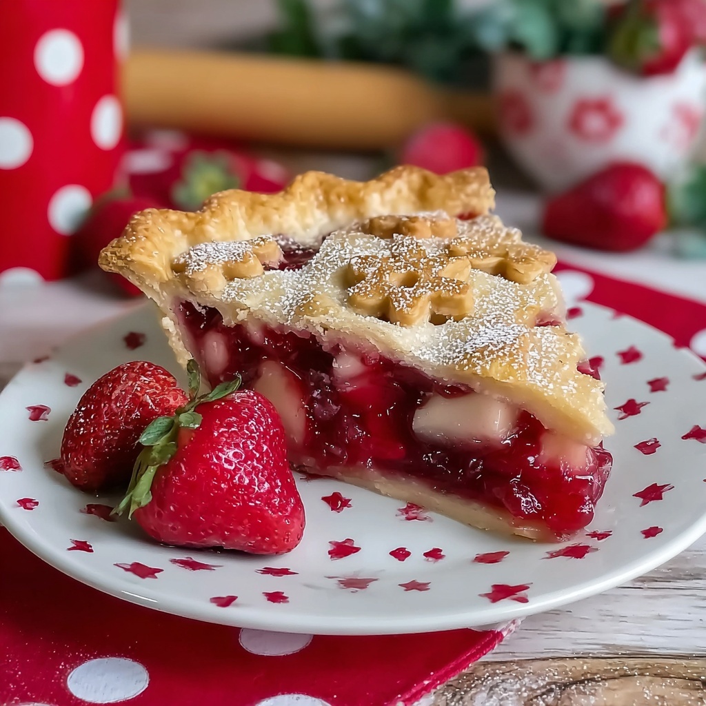Strawberry Rhubarb Pie Recipe - Recipe Image