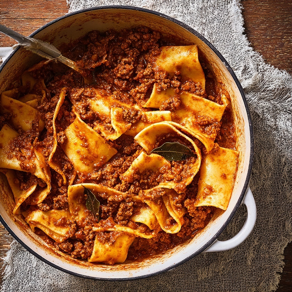 Ragù Bolognese Sauce with Pappardelle Recipe - Recipe Image