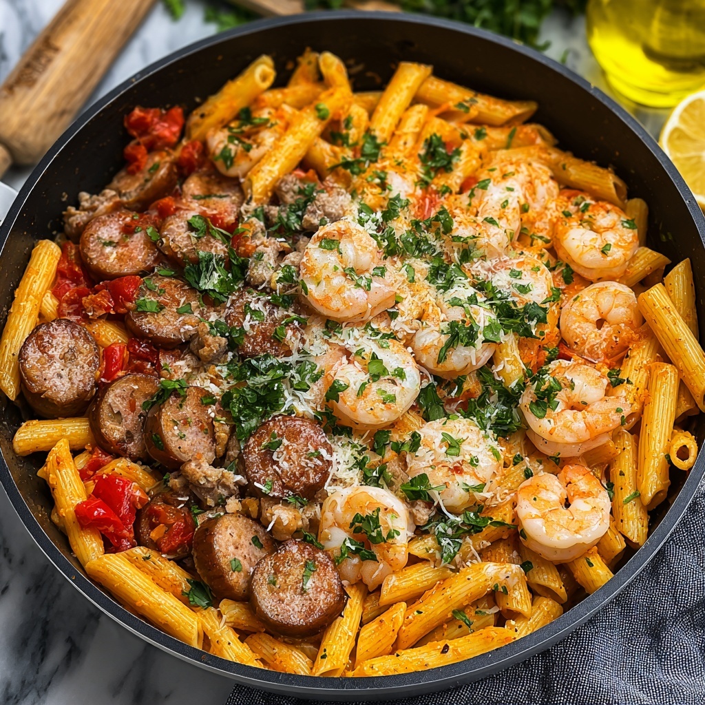 Cajun Shrimp and Sausage Pasta Recipe - Recipe Image