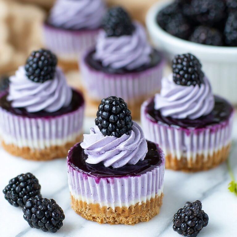 Luscious Blackberry Lavender Cheesecakes Recipe