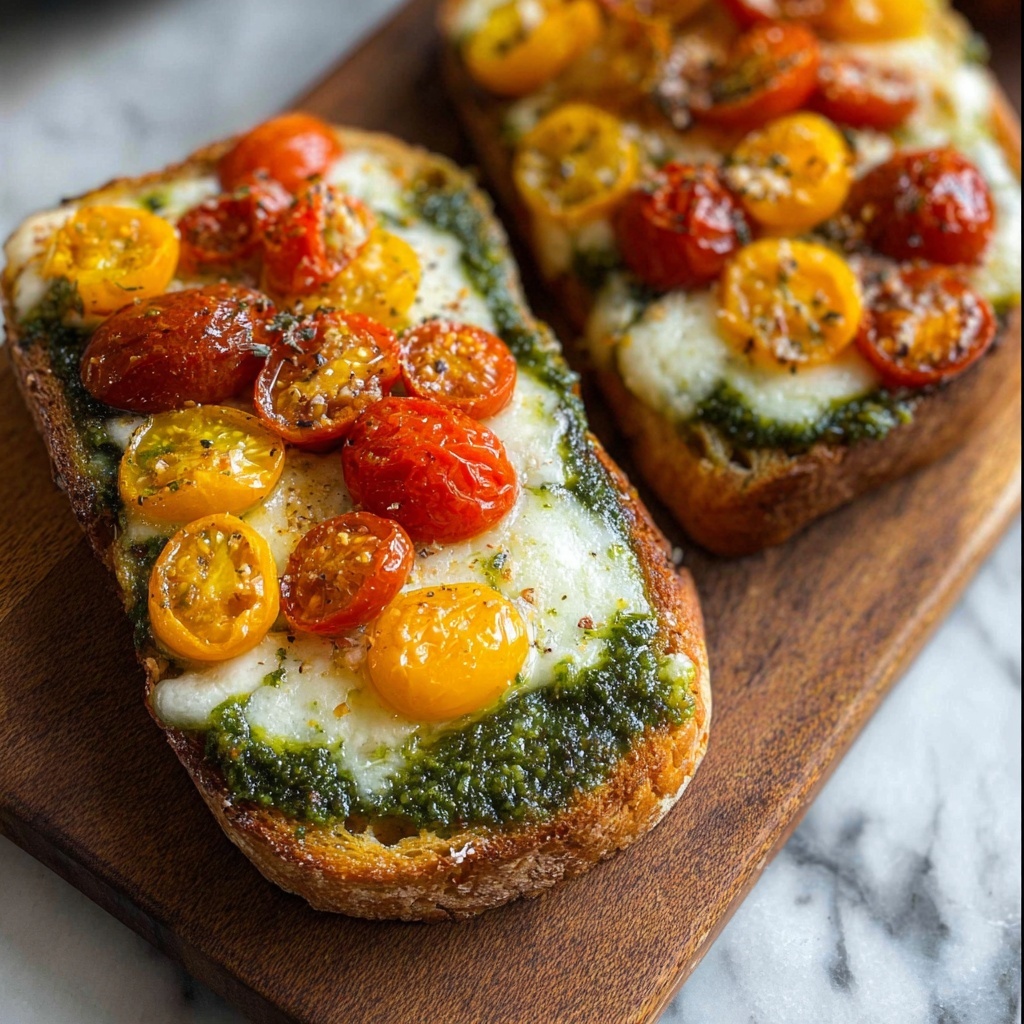 Pesto Cheddar and Tomato Baguette Sandwich Recipe - Recipe Image