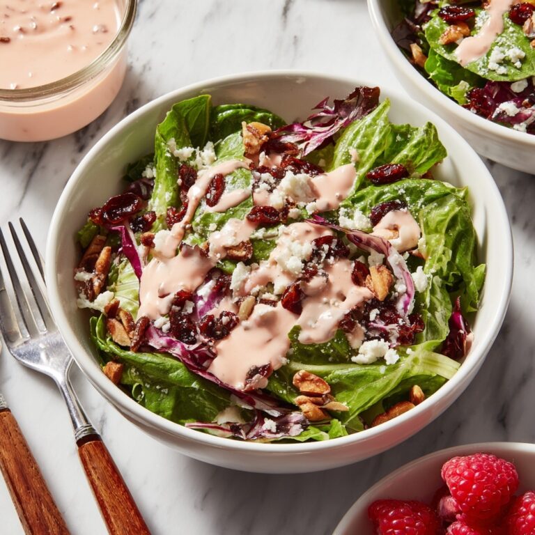 Cranberry Pecan Salad with Feta and Raspberry Vinaigrette Recipe
