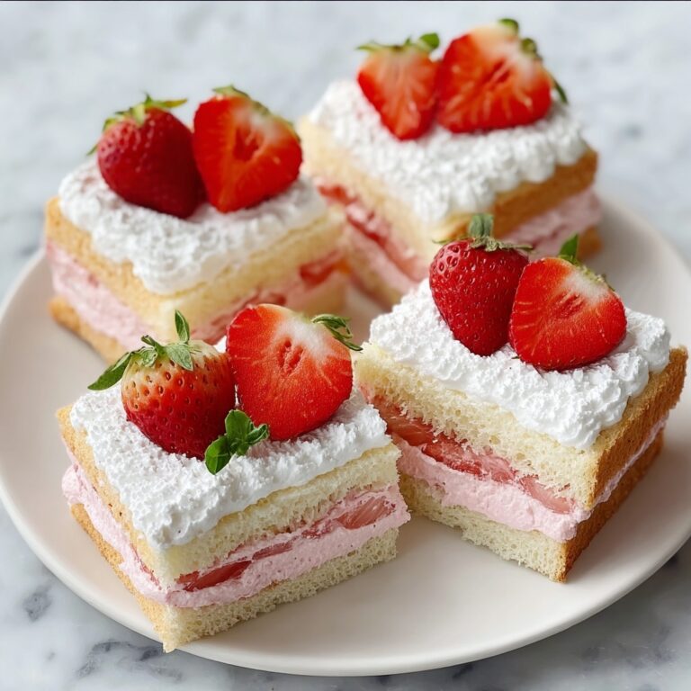 Strawberry Cream Cheese Tea Sandwiches with Fresh Fruit and Mint Recipe
