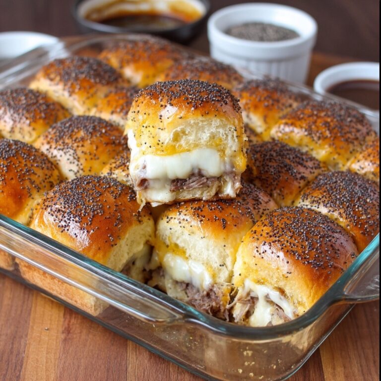 Roast Beef Sliders with Poppy Seed Butter Sauce Recipe