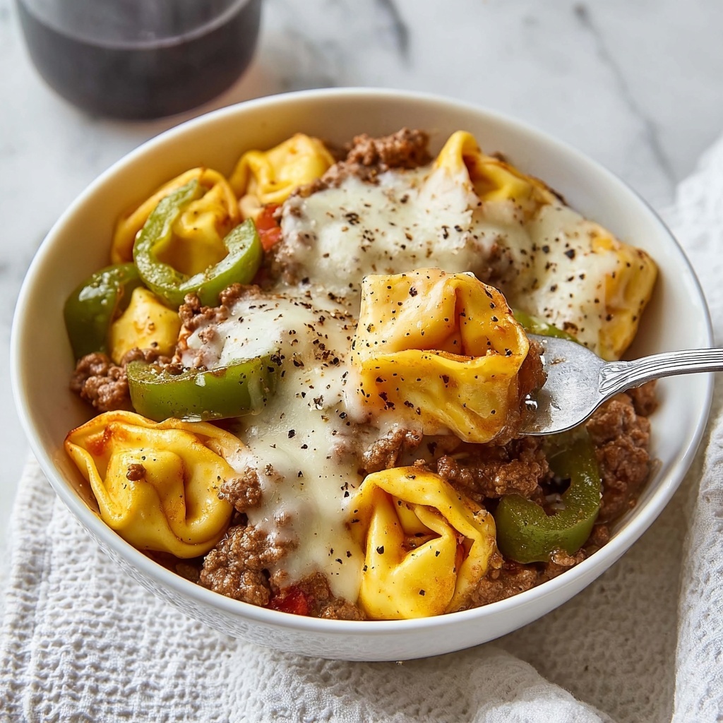 Cheesesteak Tortellini Recipe - Recipe Image