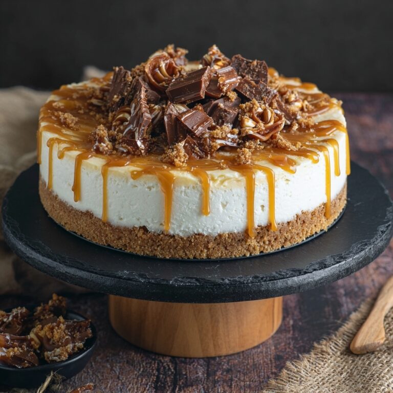 Toffee Caramel No-Bake Cheesecake Recipe