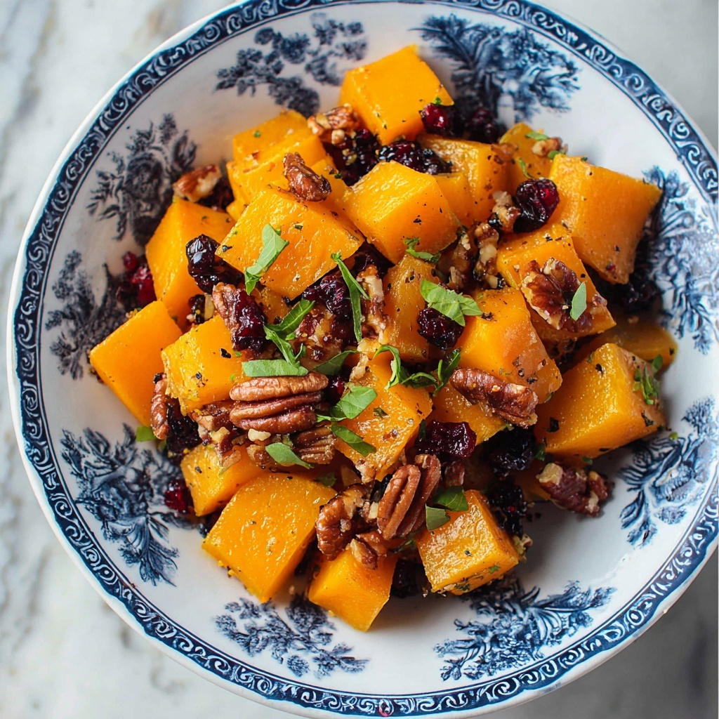 Roasted Butternut Squash with Cranberries and Pecans Recipe - Recipe Image