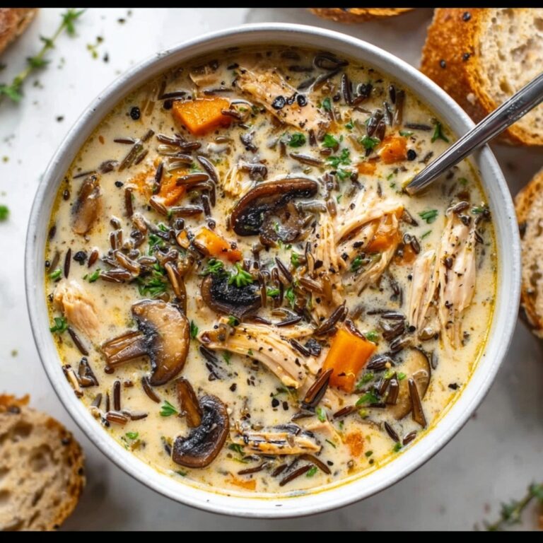 Creamy Mushroom Chicken and Wild Rice Soup Recipe