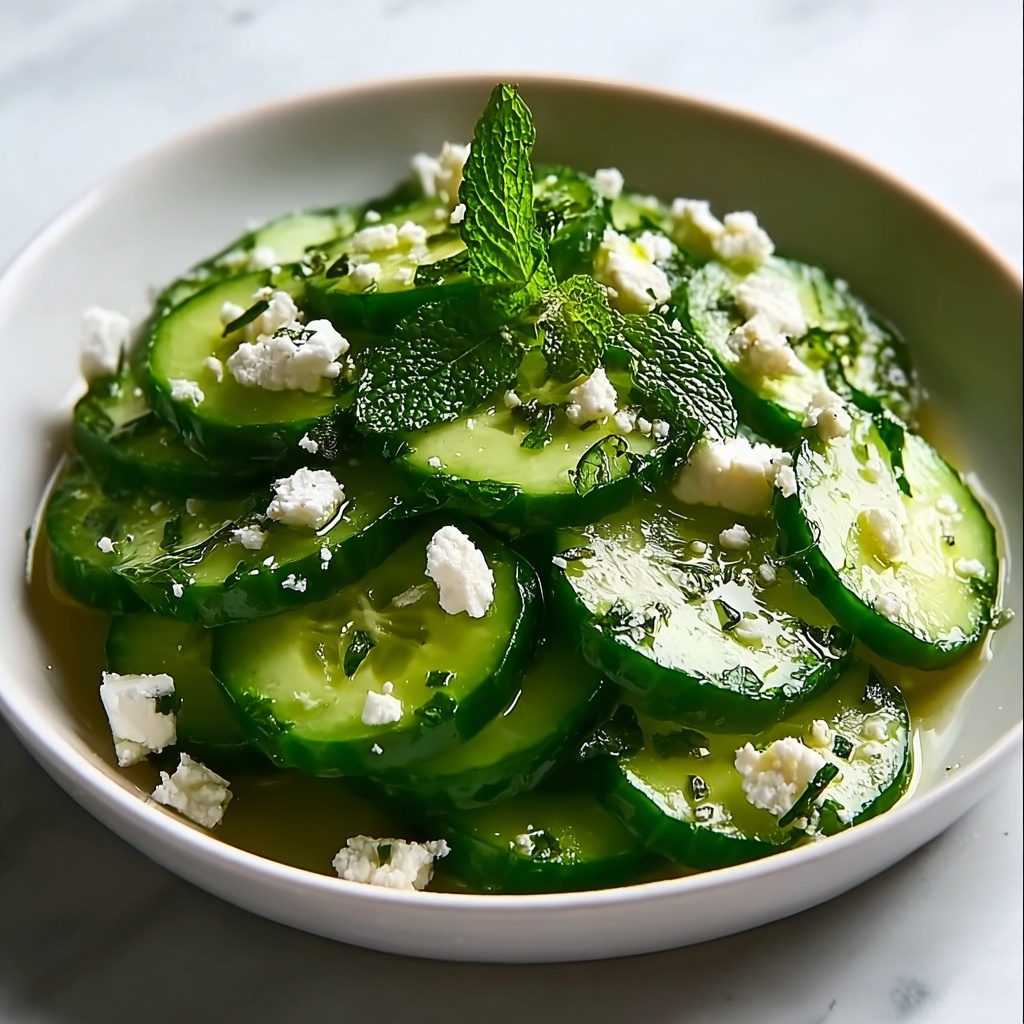 Cucumber Feta Salad: Crisp, Creamy & Bursting with Mediterranean Flavor Recipe - Recipe Image