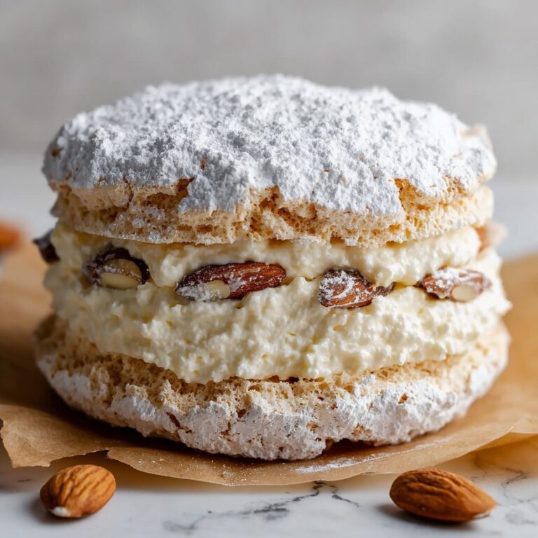 Almond Dacquoise Cream Clouds – Elegant French Cookies Recipe
