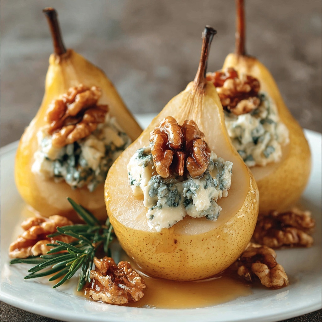 Blue Cheese Stuffed Pears Recipe - Recipe Image