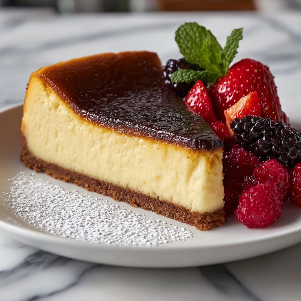 Creamy Burnt Basque Cheesecake Recipe - Recipe Image