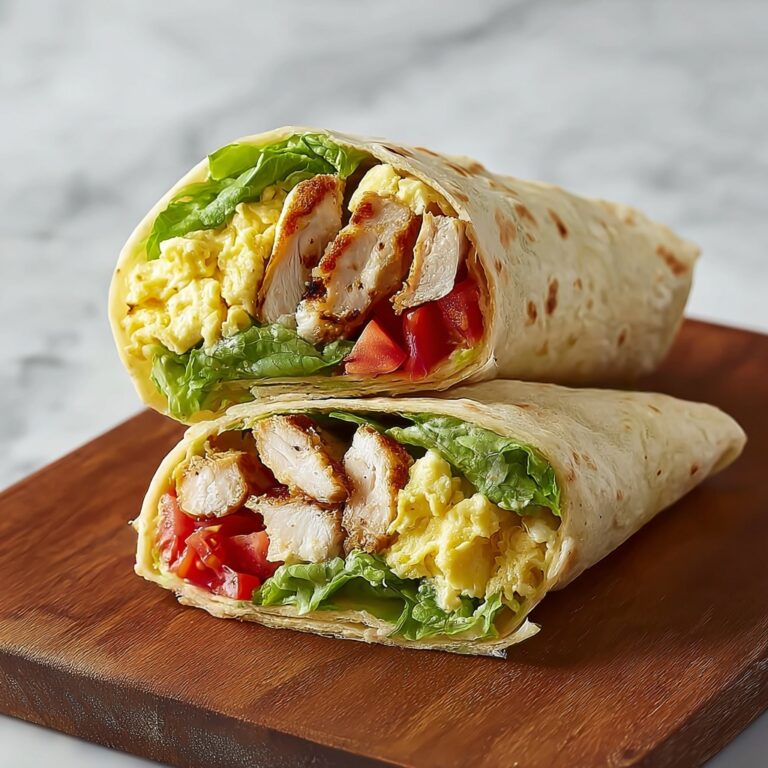 Protein-Packed Chicken Club Egg White Wrap for Healthy Lunch Recipe