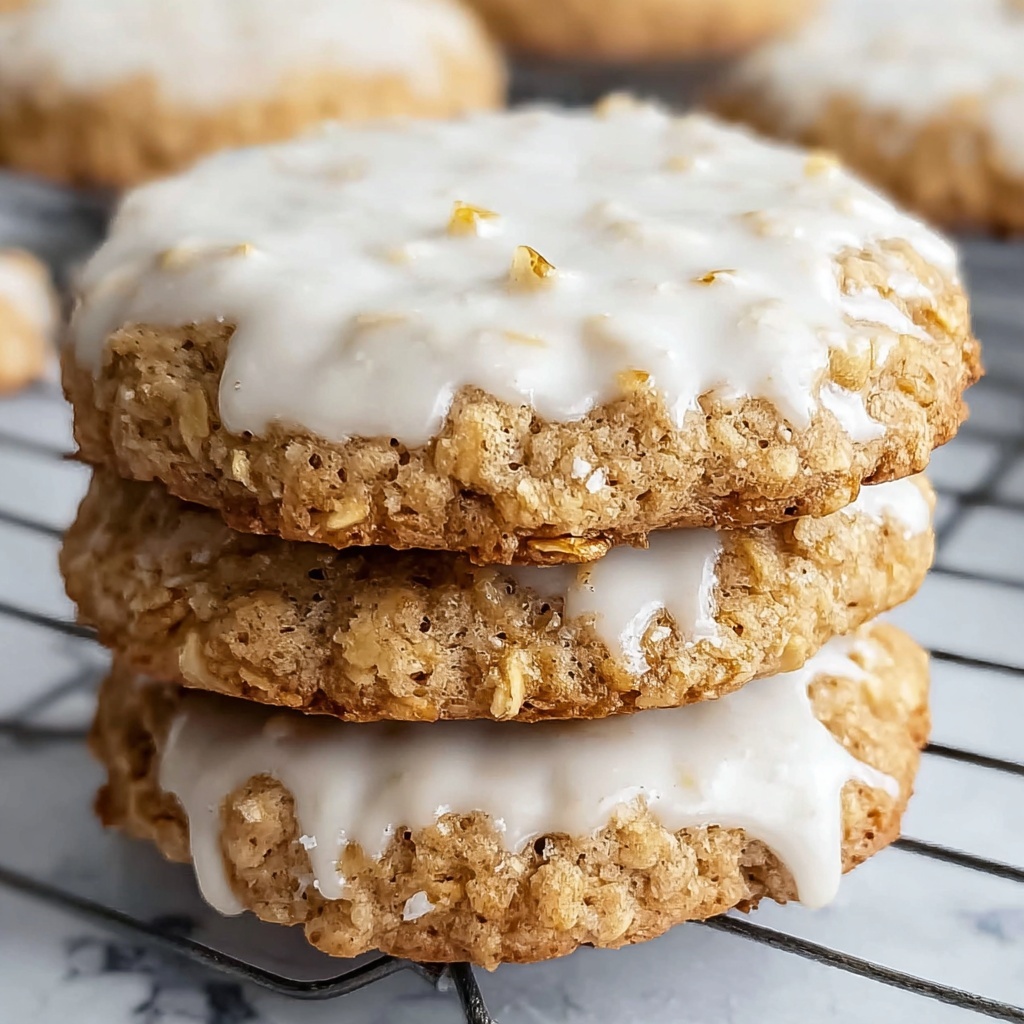 Iced Oatmeal Cookies - Crumbl Copycat Recipe - Recipe Image