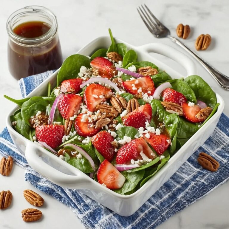 Spinach Strawberry Salad with Feta and Balsamic Dressing Recipe
