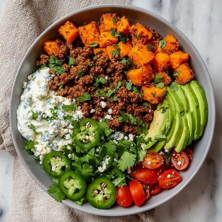 Cottage Cheese Ground Beef and Sweet Potato Bowls Recipe