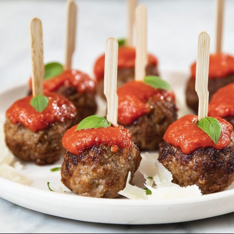 Mozzarella Stuffed Vegetarian Meatball Bites Recipe