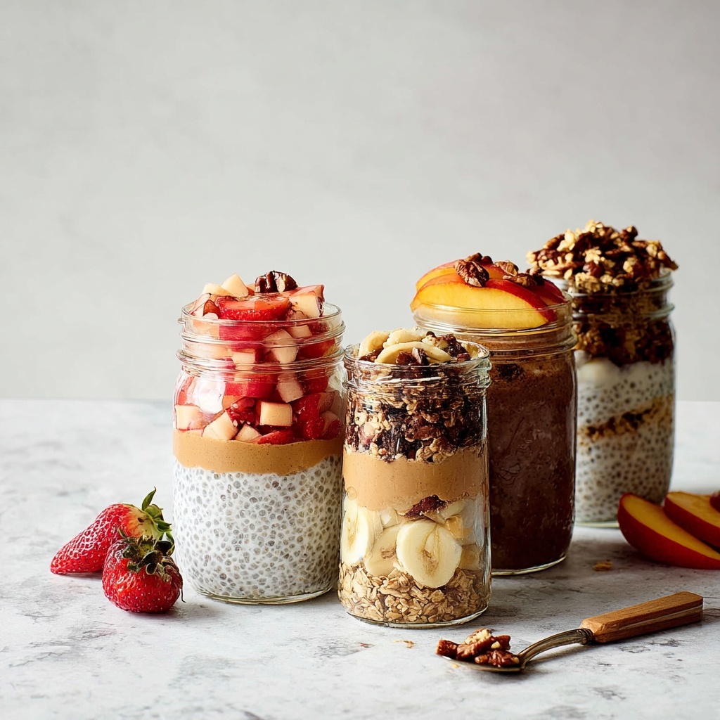 Creamy Overnight Oats with Fruit, Nuts, and Delicious Toppings Recipe - Recipe Image