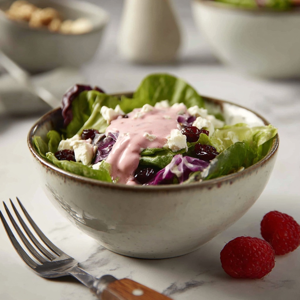 Cranberry Pecan Salad with Feta and Raspberry Vinaigrette Recipe - Recipe Image
