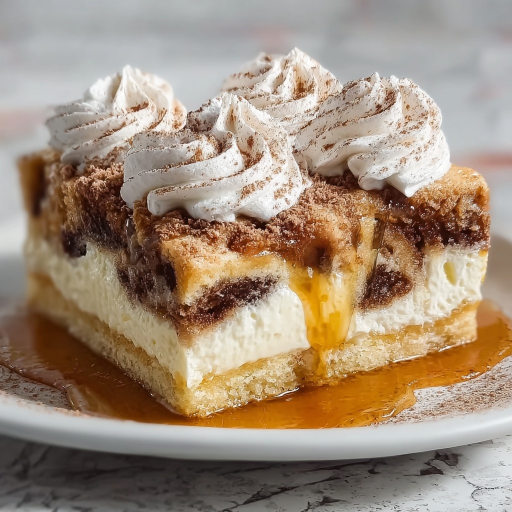 Ooey-Gooey Cinnamon Roll Cheesecake Bars Recipe - Recipe Image