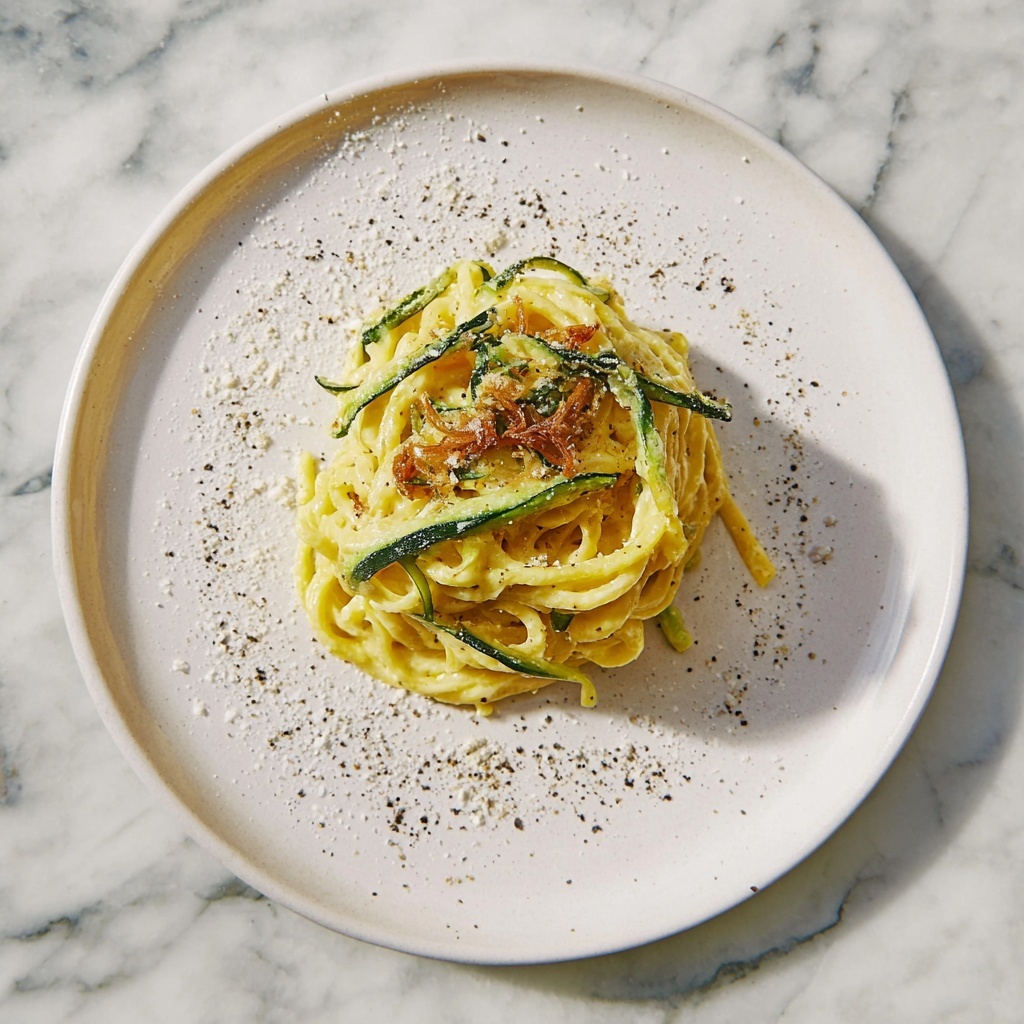 Vegetarian Zucchini Carbonara Recipe - Recipe Image