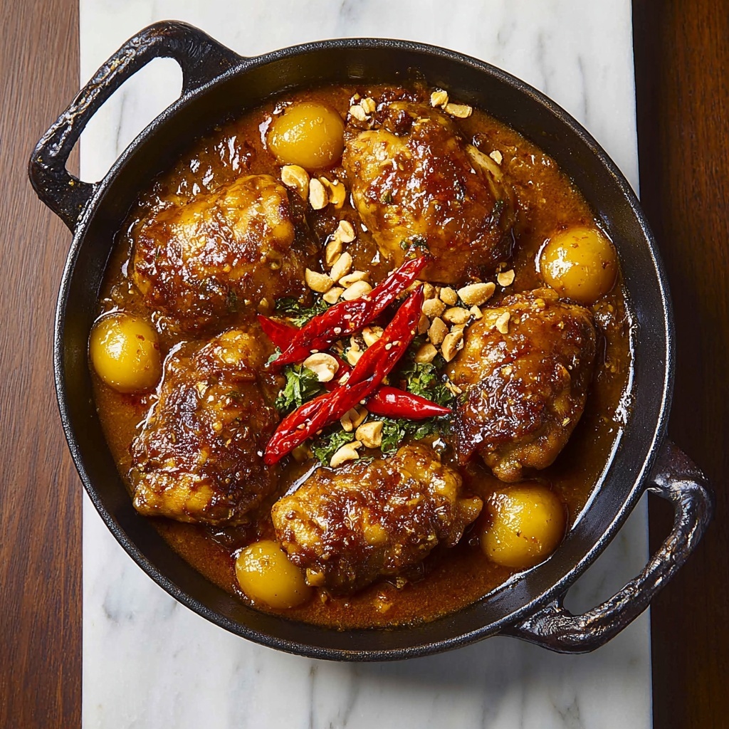 Braised Nutty Satay Chicken Recipe - Recipe Image