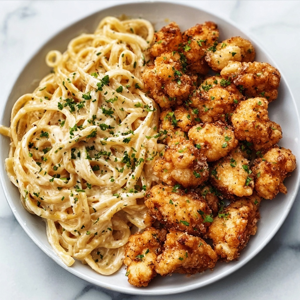 Honey Pepper Chicken with Creamy Garlic Butter Pasta Recipe - Recipe Image