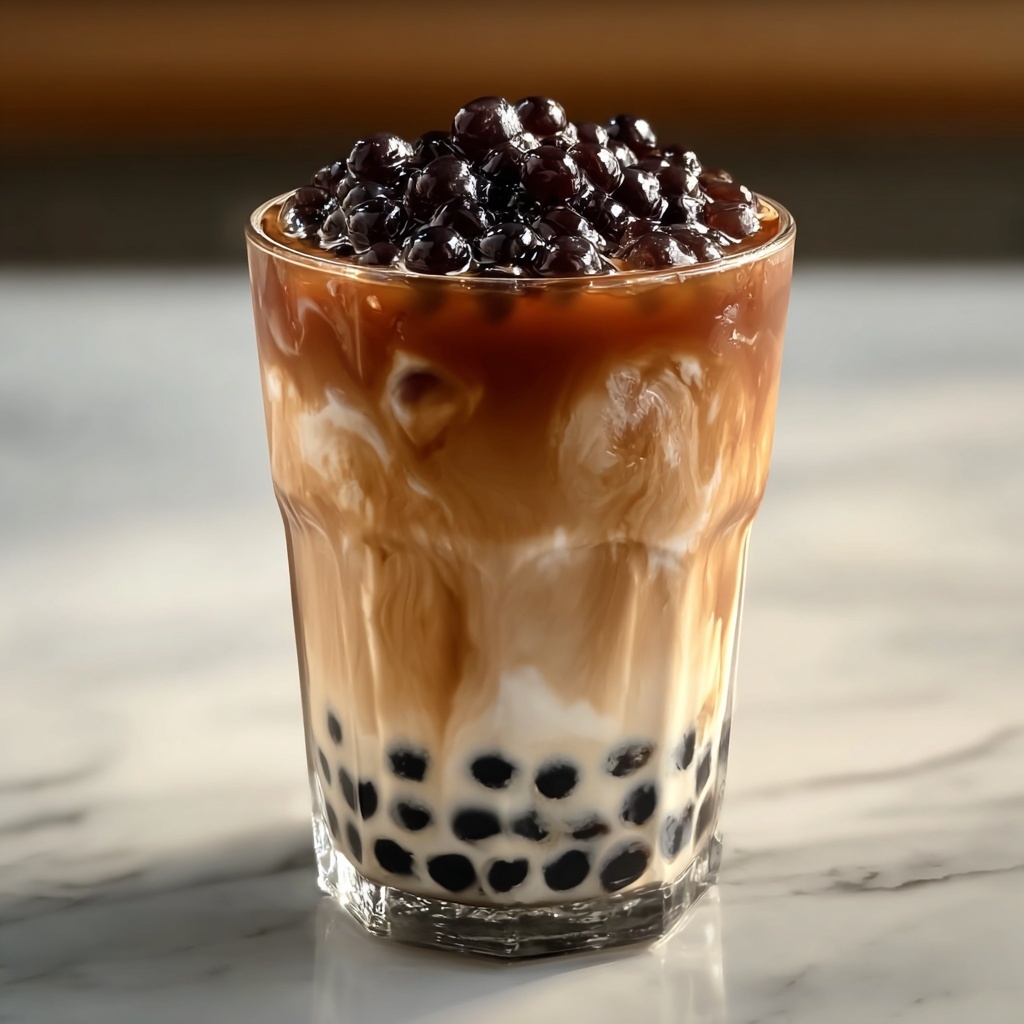 Cozy Red Bean & Black Sesame Milk Tea for Refreshing Sips Recipe - Recipe Image