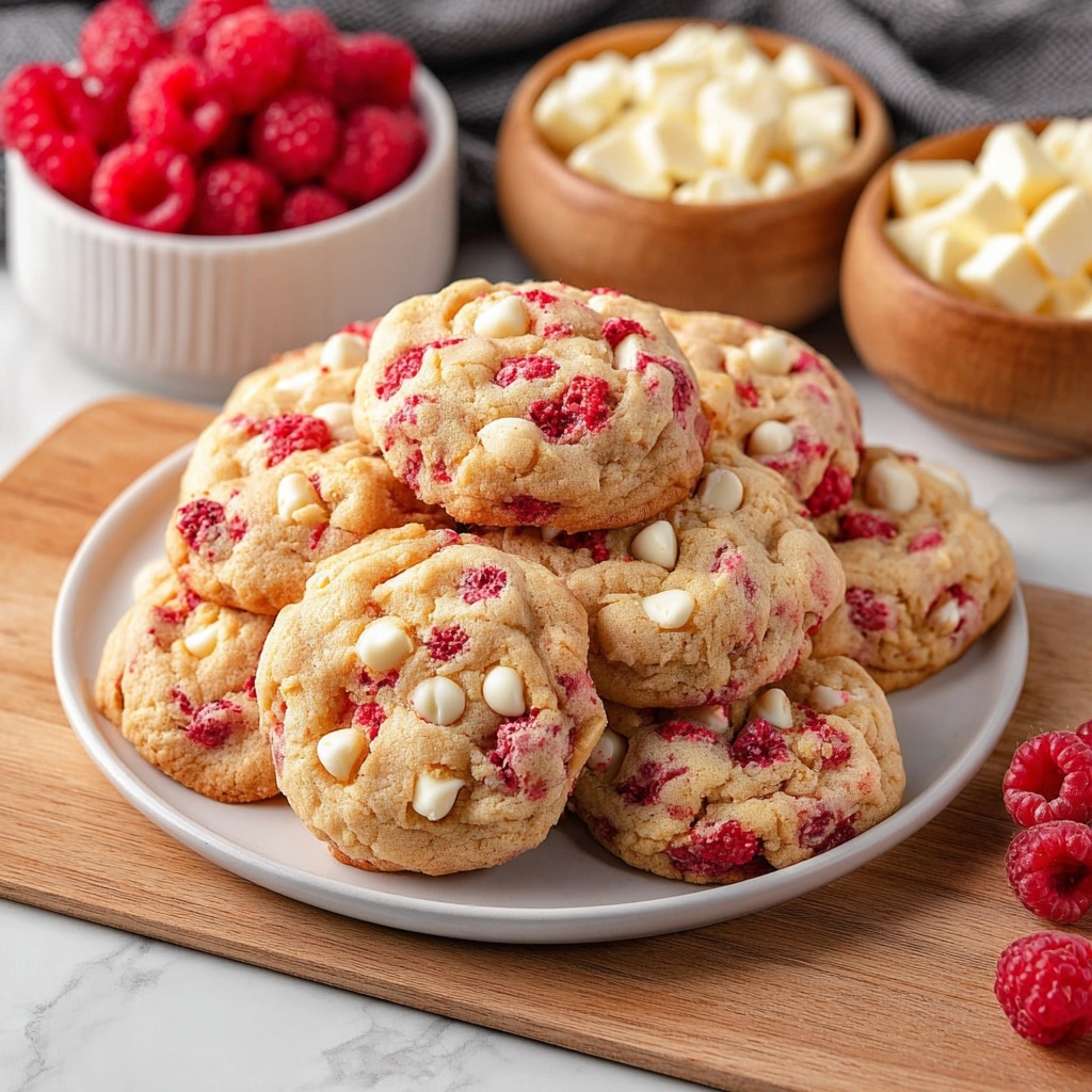 White Chocolate Raspberry Cookies Recipe - Recipe Image