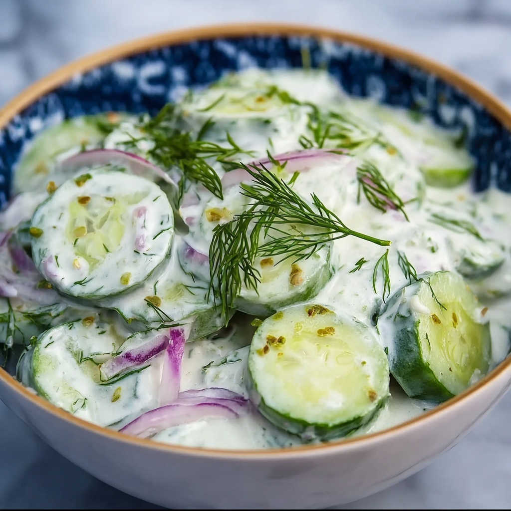 Cool and Creamy Tzatziki Cucumber Salad Recipe - Recipe Image