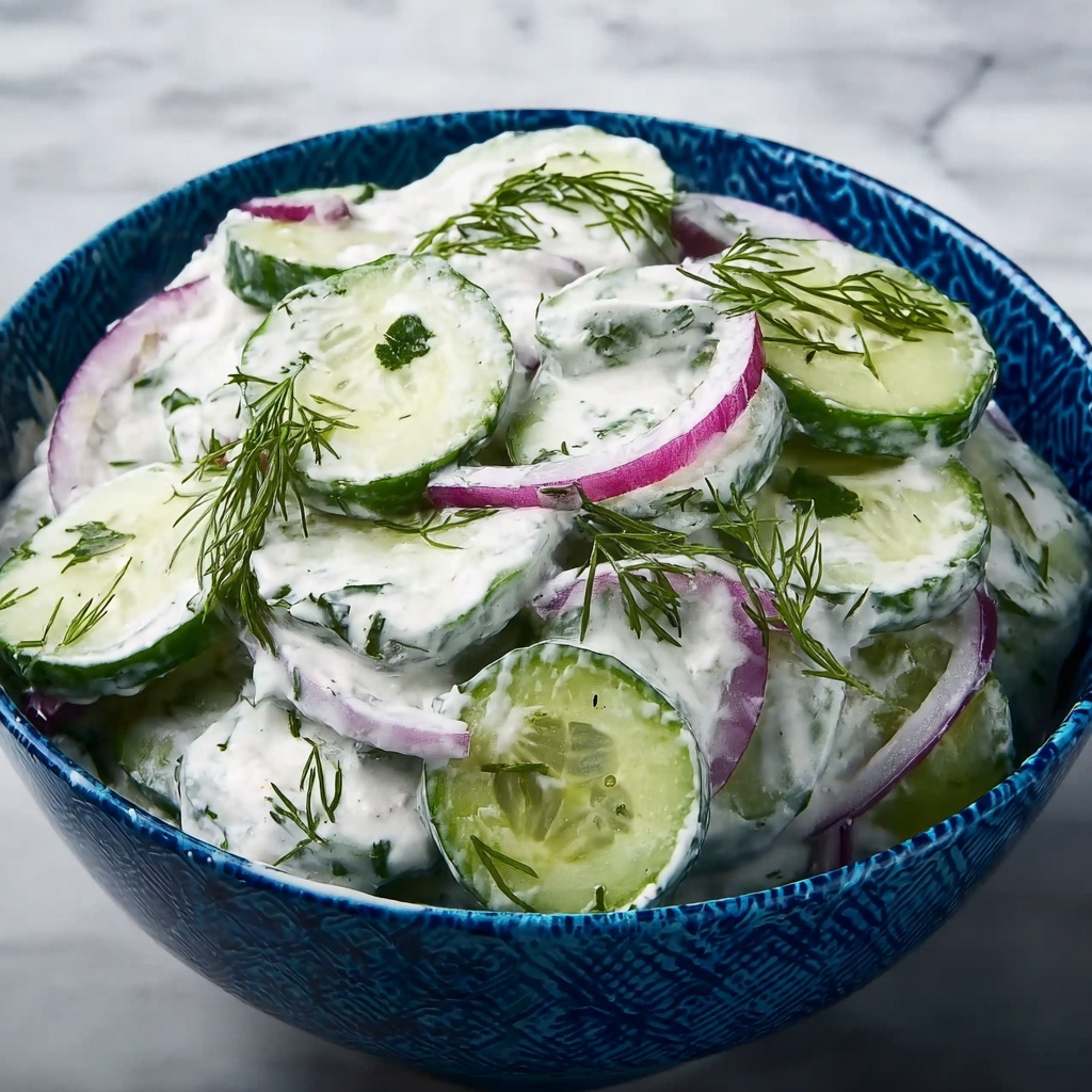 Cool and Creamy Tzatziki Cucumber Salad Recipe - Recipe Image