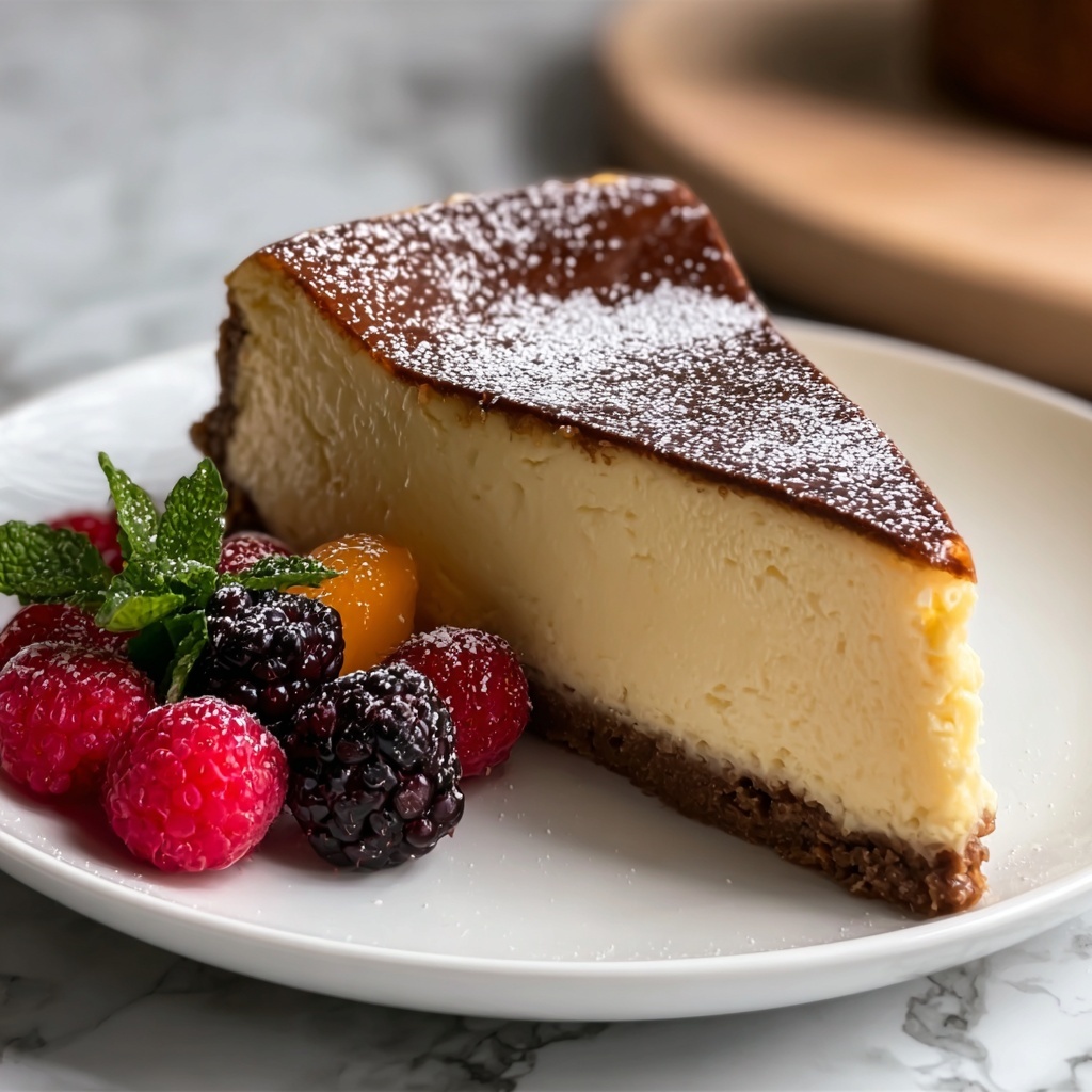 Creamy Burnt Basque Cheesecake Recipe - Recipe Image