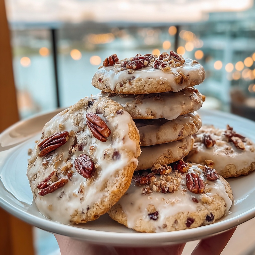 Frosted Butter Pecan Cookies Recipe - Recipe Image