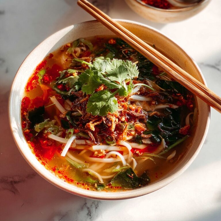 Quick Chinese Vegetable Soup with Enoki Mushrooms and Crispy Shallots Recipe
