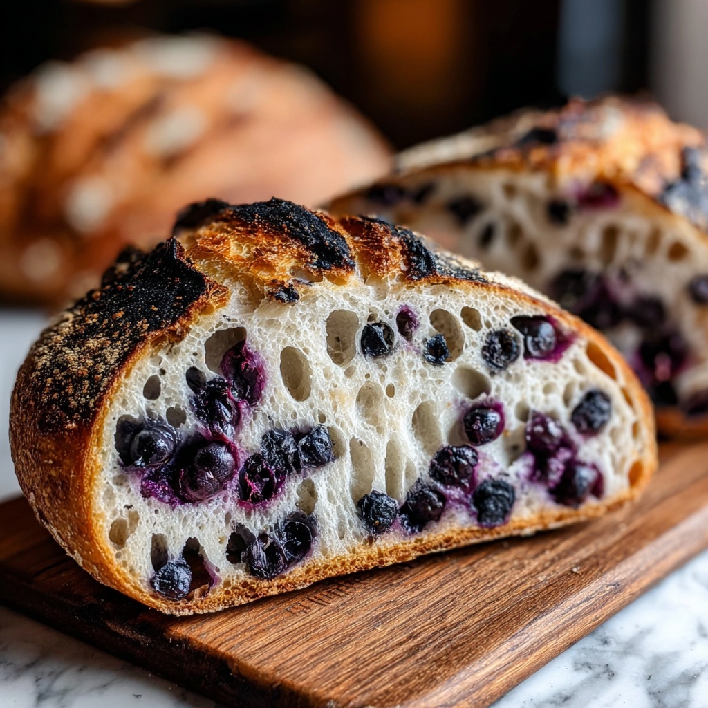 Lemon Blueberry Sourdough Bread: Juicy & Creamy Bliss! Recipe - Recipe Image
