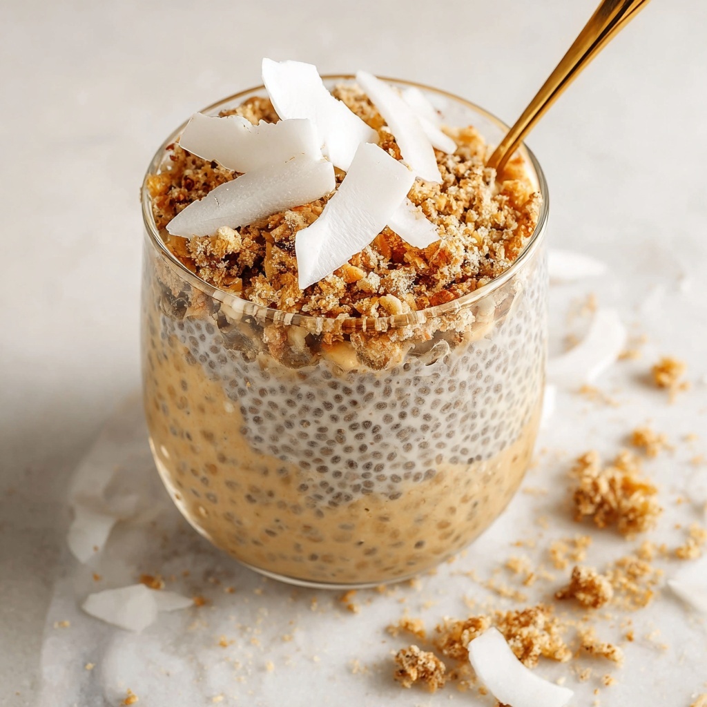 Mango Lassi Chia Pudding with Sticky Walnut Crumble Recipe - Recipe Image