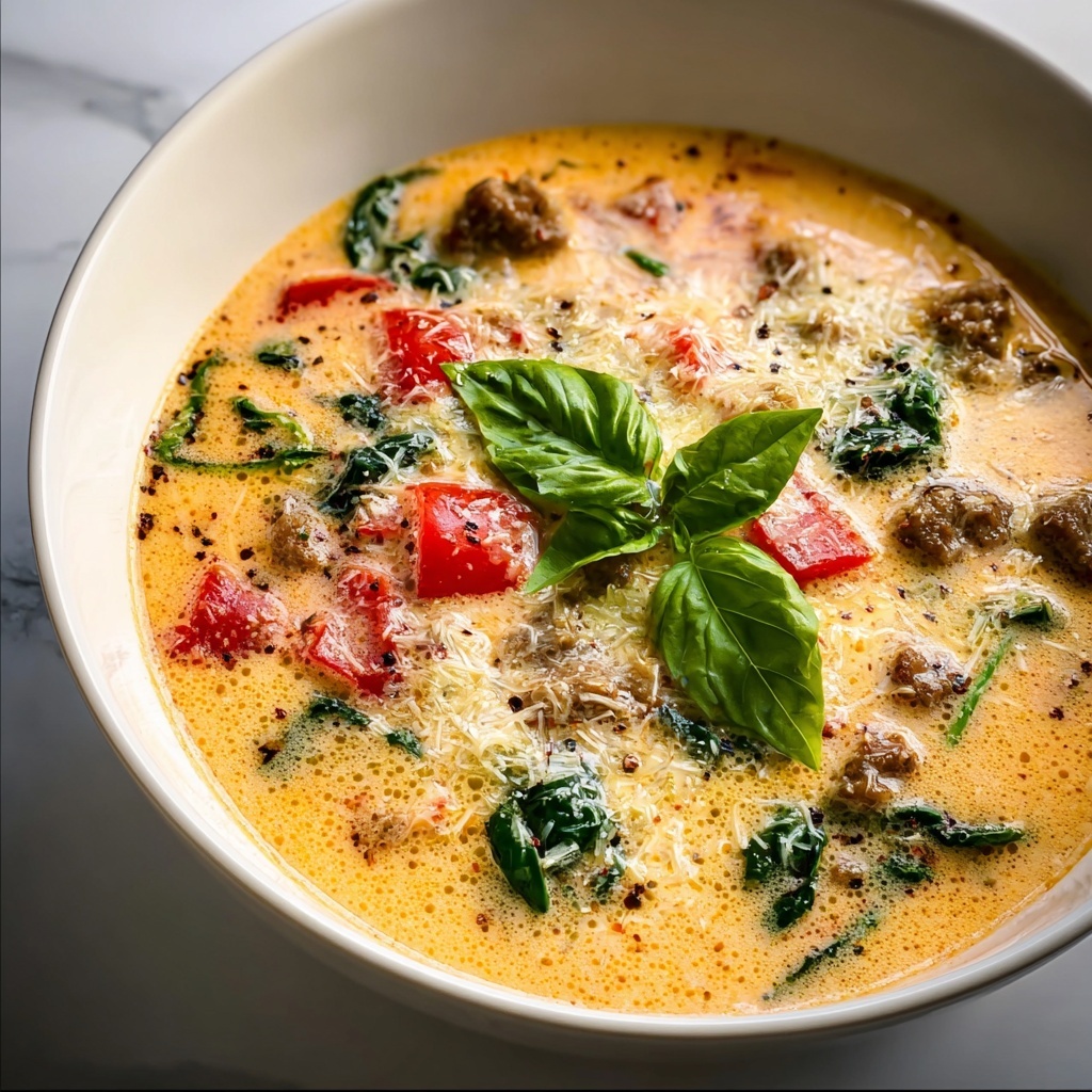 Delicious Parmesan Beef Sausage Ditalini Soup Recipe - Recipe Image