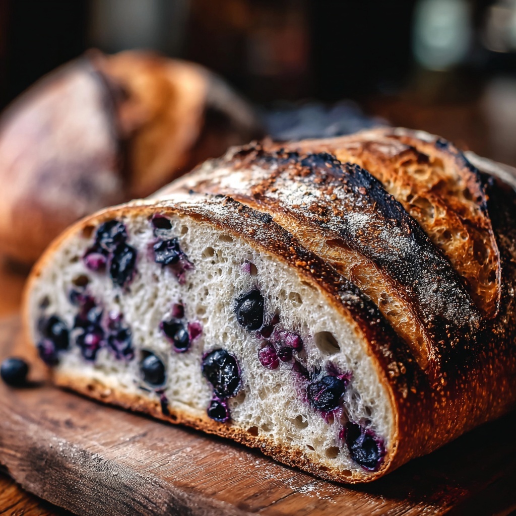Lemon Blueberry Sourdough Bread: Juicy & Creamy Bliss Recipe - Recipe Image