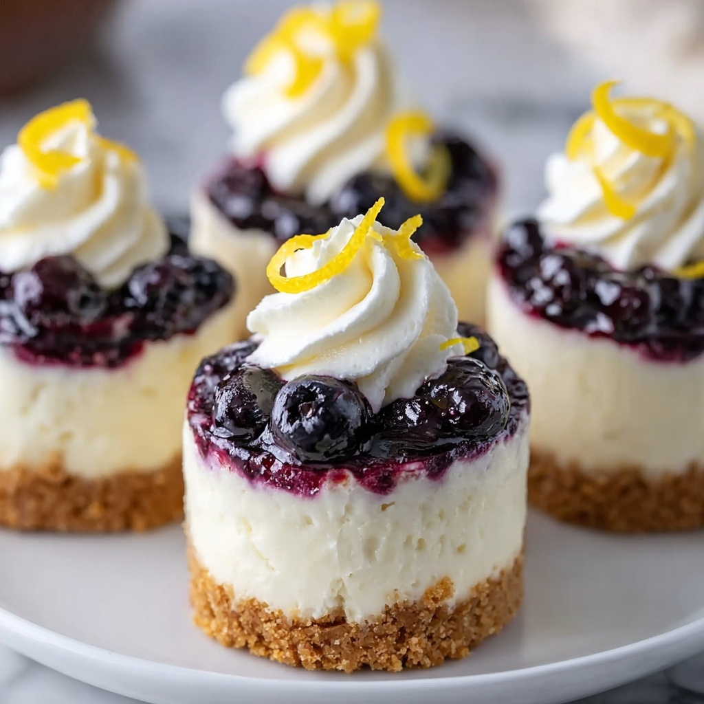 Healthy Mini Lemon Blueberry Cheesecakes Recipe - Recipe Image