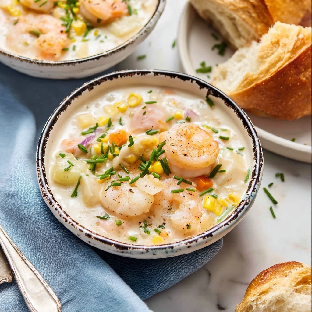 Seafood Chowder with Bacon, Potatoes, and Corn Recipe - Recipe Image