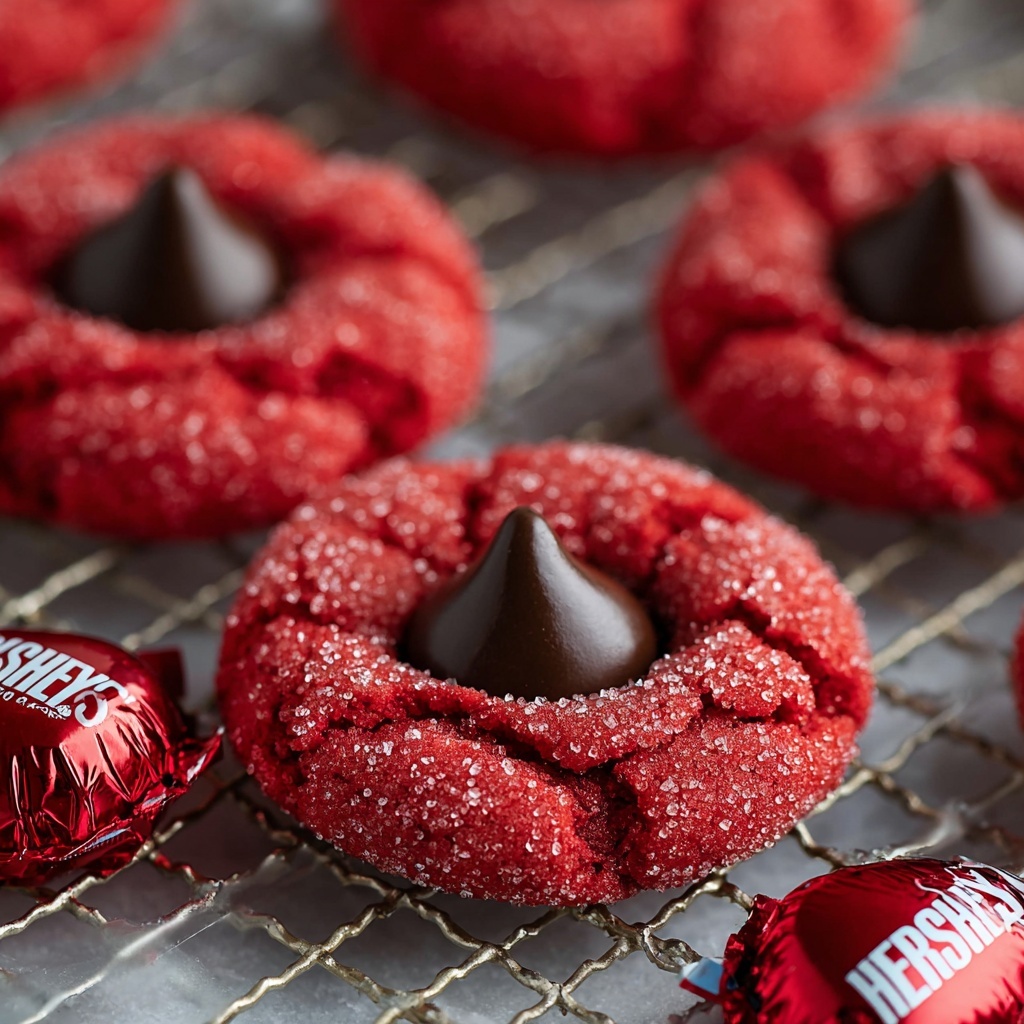 Red Velvet Blossom Cookies Recipe - Recipe Image