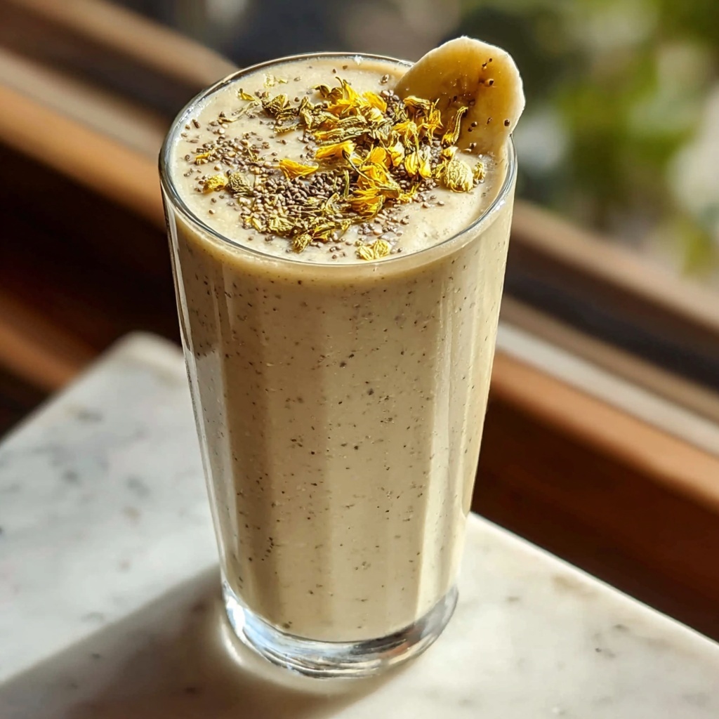 Banana Chamomile Tea Smoothie for a Soothing Sip Recipe - Recipe Image