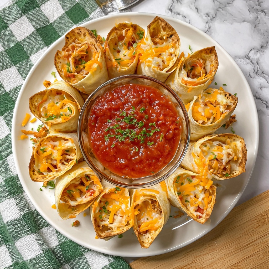 Blooming Chicken Quesadilla Ring Recipe - Recipe Image