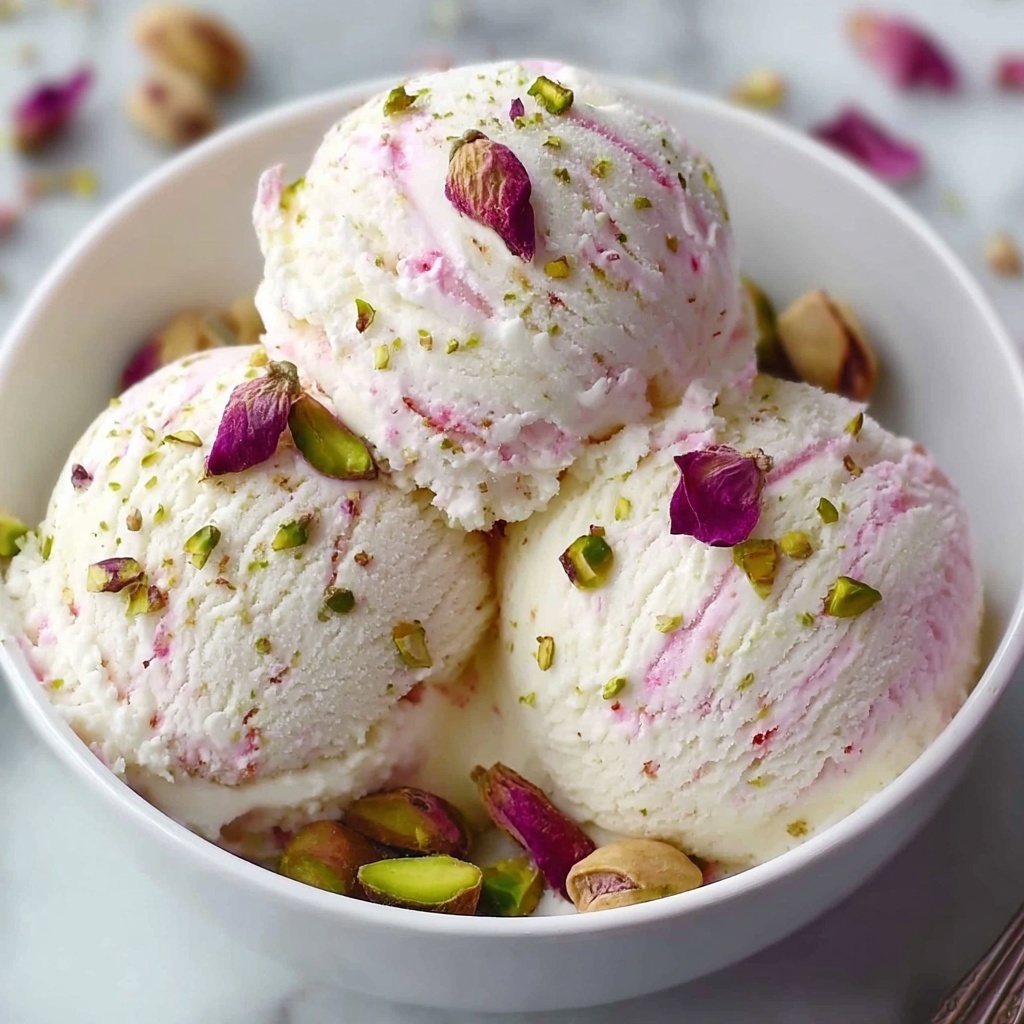 Rose Pistachio Ice Cream Recipe - Recipe Image