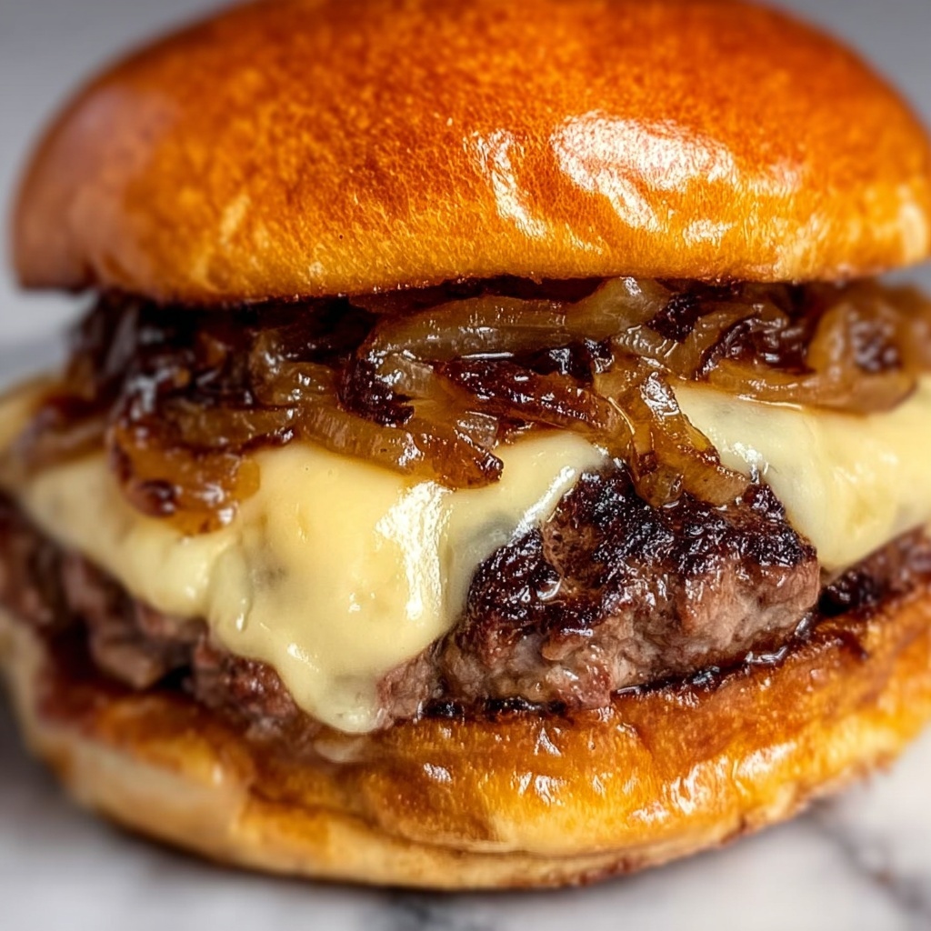 October Festival Pretzel Bun Beer Cheese Burger Recipe - Recipe Image
